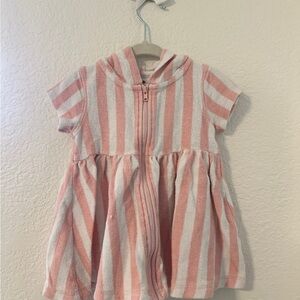 Nordstrom Kids Pink and White Hooded Coverup